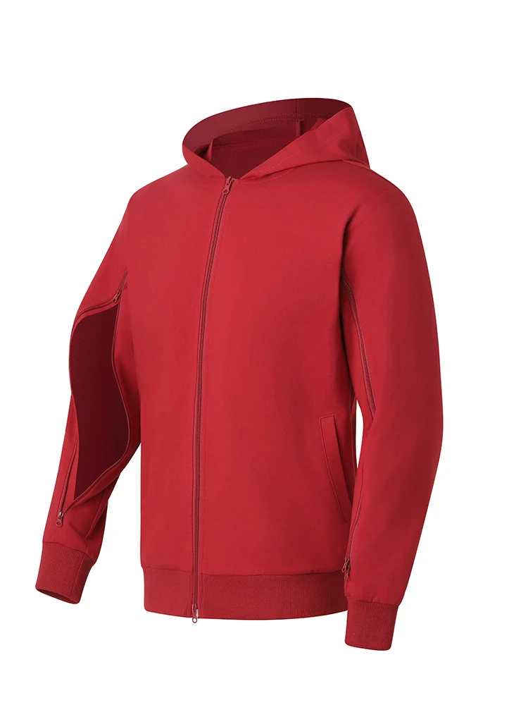 Unisex Dialysis Sweatshirts with Two-Way Arm Zippers, Antibacterial Breathable Fabric, Soft Comfort Pockets,early bird tested - Image 2