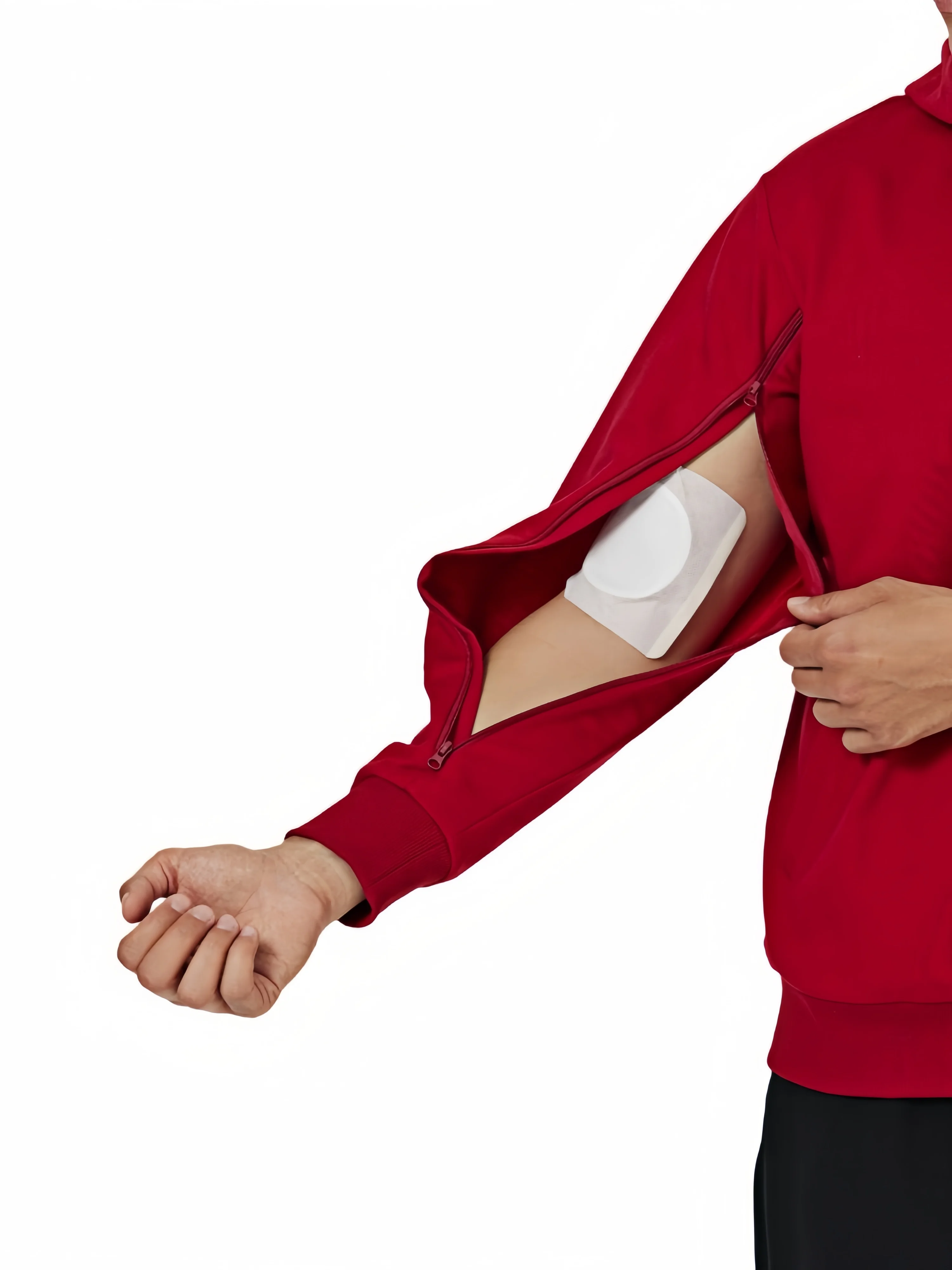 Recovery Zip Jacket for Chemotherapy, Dialysis & Port Access – Soft, Antibacterial Adaptive Outerwear for Clinic Comfort & Easy - Image 3